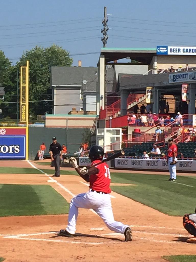 lushep2's tweet image. 2 more hits needed 4 @SaintBerny36 to break record! Gettum' Wynton! #hittingMachine #erieSeaWolves