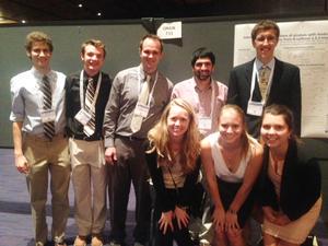 HamiltonCollege's tweet photo. Professor Max Majireck's student researchers present at national @AmerChemSociety conference  http://t.co/2g9nLO8x79 http://t.co/2ispZm6ow3