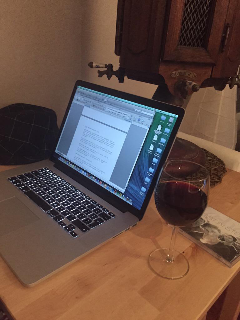 tombech's tweet image. Got my writing hat, beverage and music ready:)