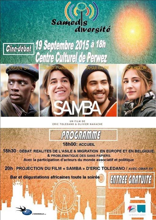 chriskrirem's tweet photo. Ciné-débat sur le droit d'asile ce 19 sept à 18h30 au Centre culturel de Perwez. Projection gratuite du film " Samba. http://t.co/FSLOMMVnMc