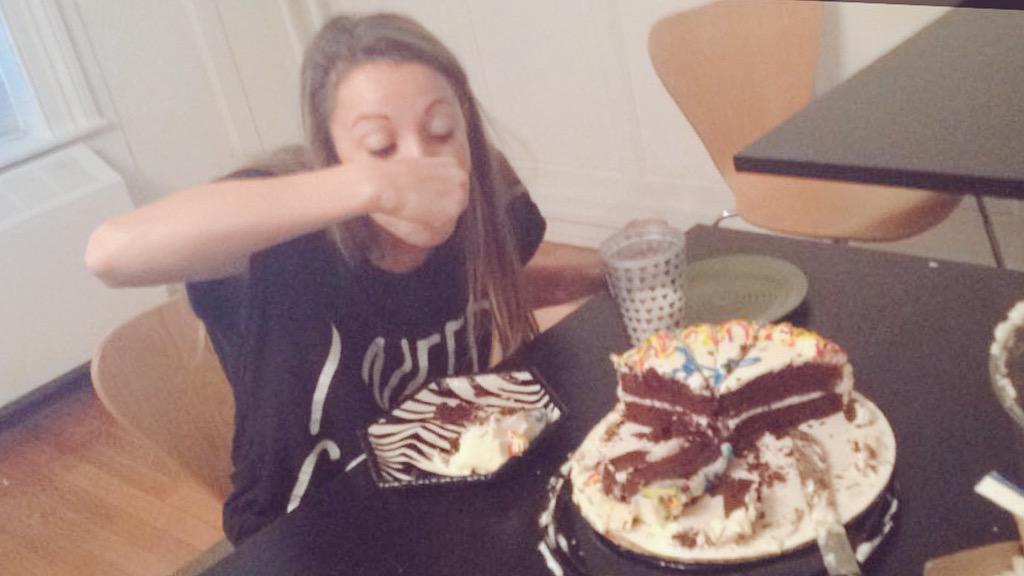 Happy birthday buddy holly! Cake for breakfast in your honor with    