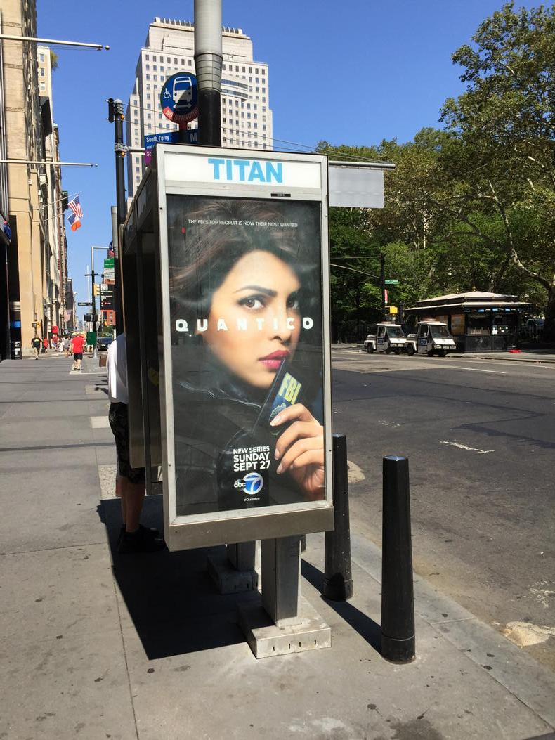gouravrajbansal's tweet photo. @priyankachopra Currently in NYC-Posters of @QuanticoTV are everywhere! Can't wait! Lots of best wishes! Proud of U! http://t.co/8Dd7FpV16h