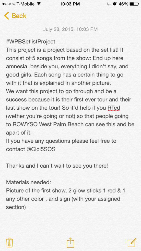 JackvilleProj's tweet photo. #WPBSetlistProject #5sosWPBtweetproj @5SOSProjWPalm
links to details: https://t.co/oX7UqF45dS
https://t.co/sYtsvTI3n3 http://t.co/hwClhyelmo