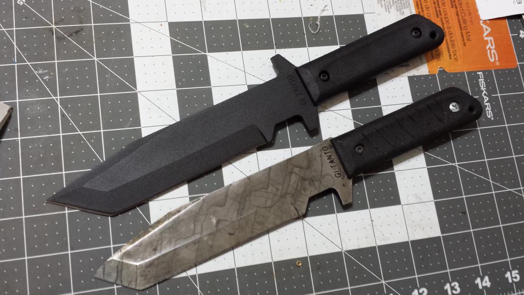 wolfboynyc's tweet photo. Before and after photos of my @Coldsteelknives GI Tanto project. #coldsteel #knifemod http://t.co/QlMA6KMCkd