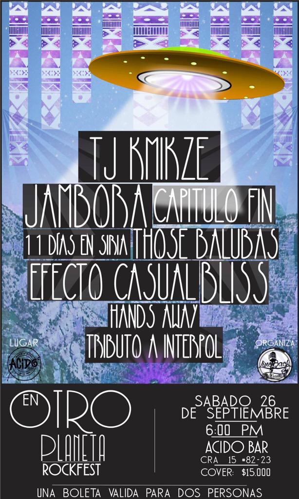 CapituloFin's tweet photo. Cada vez más cerca #Capitulofin En Otro Planeta Rockfest! http://t.co/JZknK7yXAF