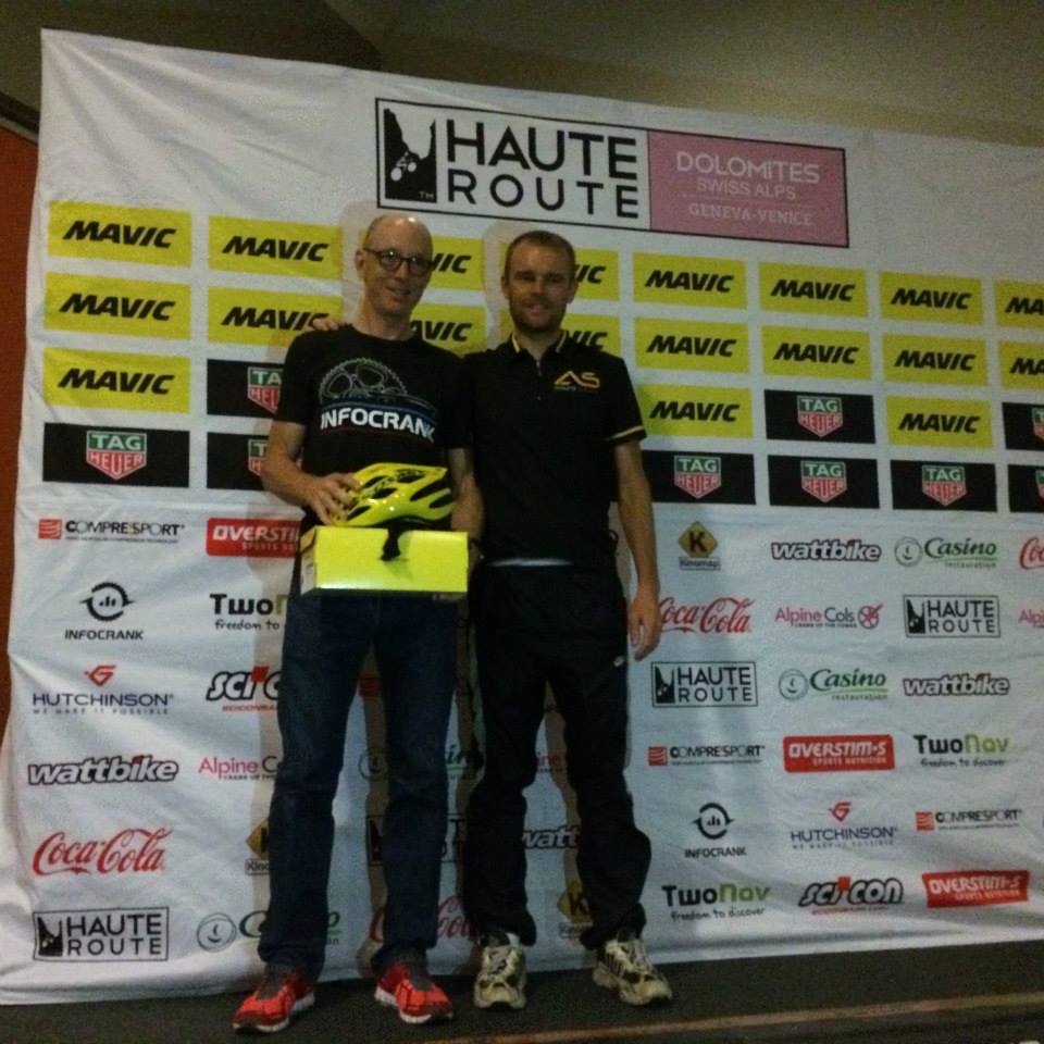 paulpiglet's tweet photo. Me &amp; Ralph recieving our @Mavic shoes &amp; helmets. We won the 2 week "iron" rider challenge. @laurencep87 its yellow!! http://t.co/9WDTd1UStP