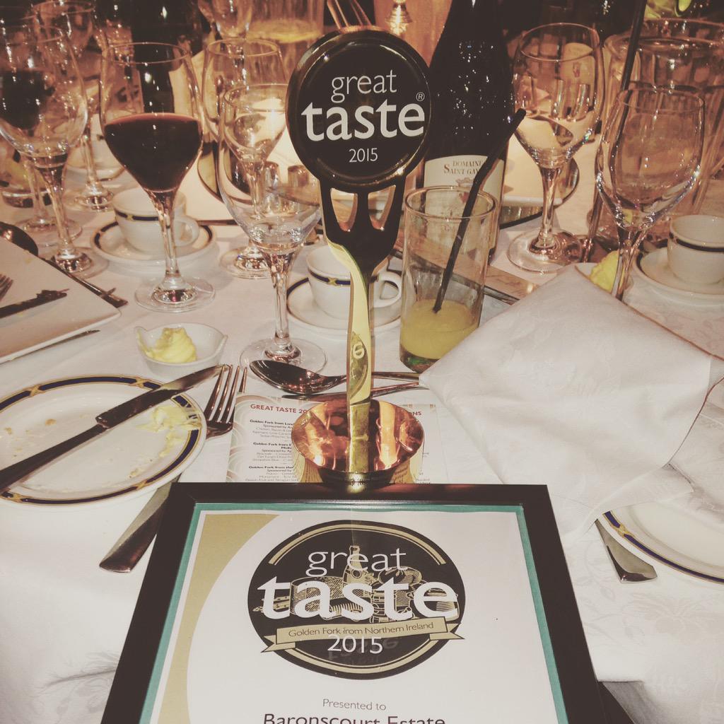 AbercornEstate's tweet image. Thank you @guildoffinefood #GreatTasteAwards we are absolutely over the moon!!! #GoldenForkAward #NorthernIreland