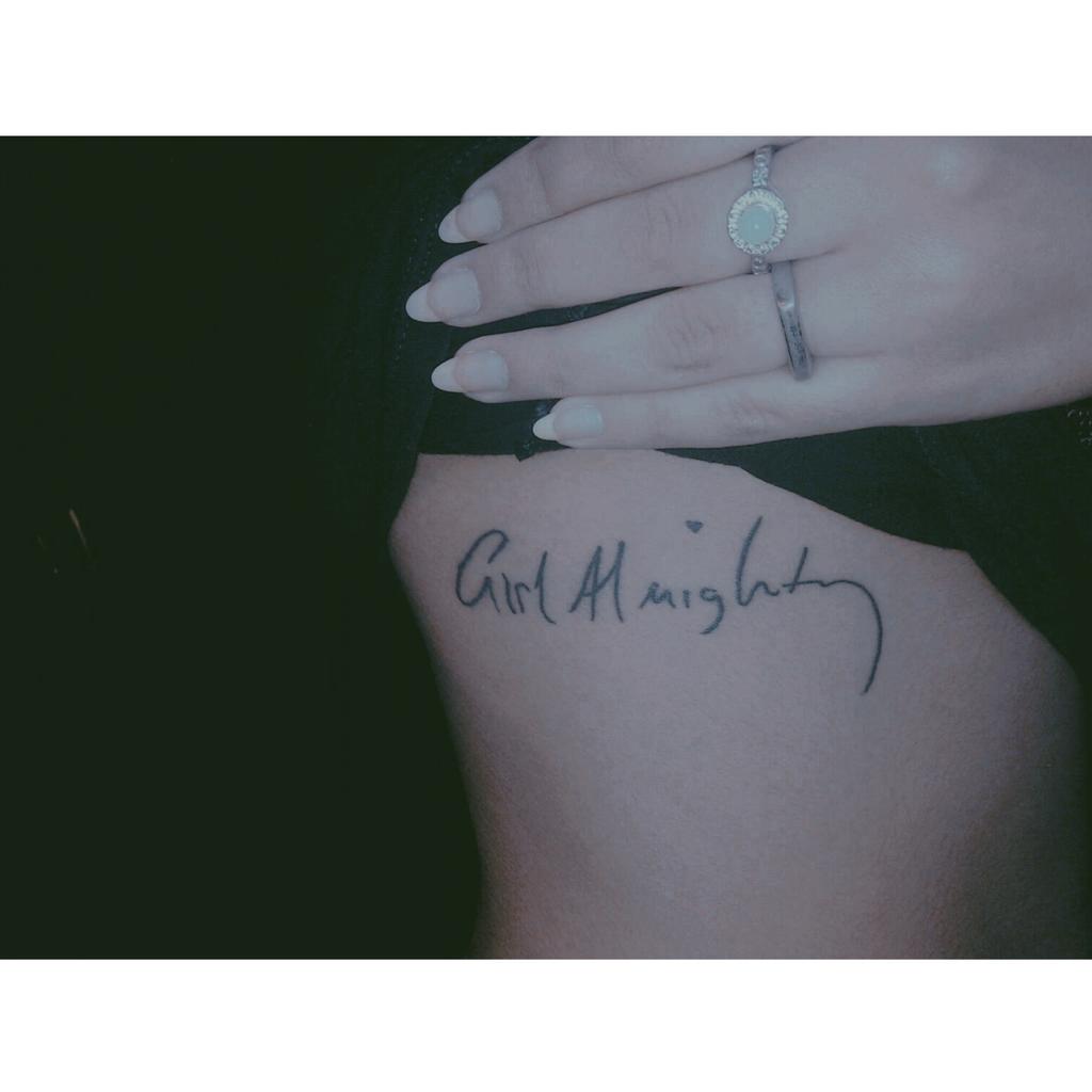 Louis es vida papá on X: Hi Louis!! Please look this. My 'Girl Almighty'  Tattoo is for you and the boys please look and Follow me!! I LOVE YOU   / X