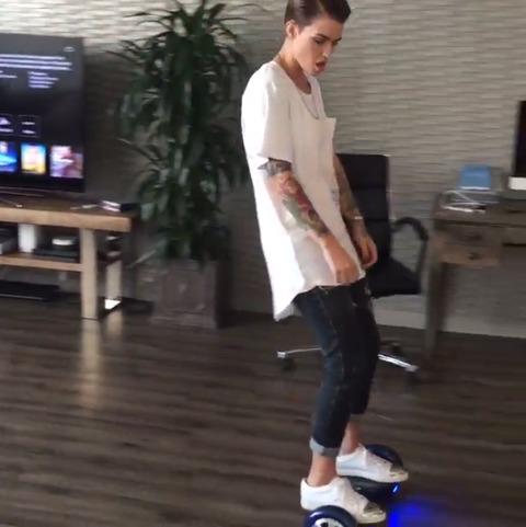 Ruby Rose on hoverboard Celebrities on hoverboards mega list 2016 best hoverboard brands