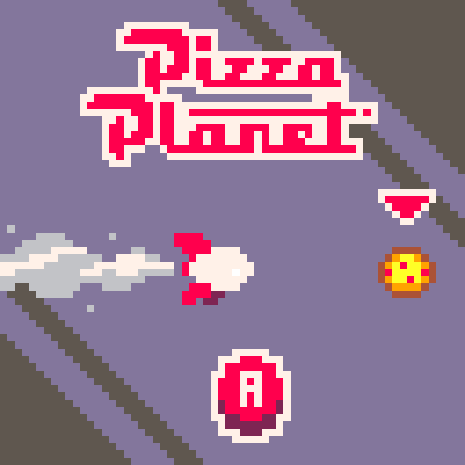 Socklessthing's tweet photo. Just noticed @pixelsWeekly is back! Quick #PizzaPlanet #pixelart mockup with the #pico8 palette! http://t.co/1g0orK3b8w