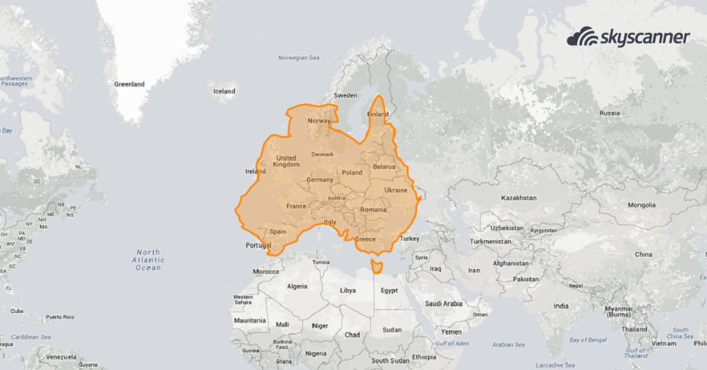 skyscanner_es's tweet photo. ¿Sabías que Australia es ASÍ de grande? Puedes comprobar cómo engañan los mapas en -> http://t.co/sMVOviy1D2 http://t.co/o8ExVp03uX
