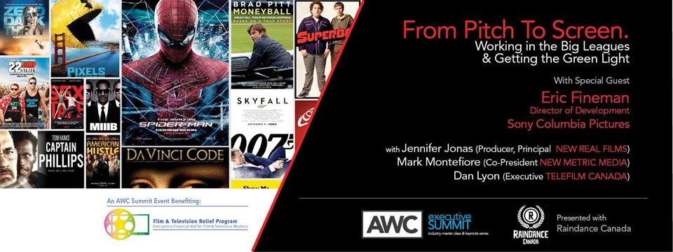 RaindanceTOR's tweet photo. Don't miss! Sept 16. @AWCExecSummit "From Pitch to Screen" w. Dir of Dev #Sony. Supporting @ActorsFund http://t.co/4MeFNJqyNZ