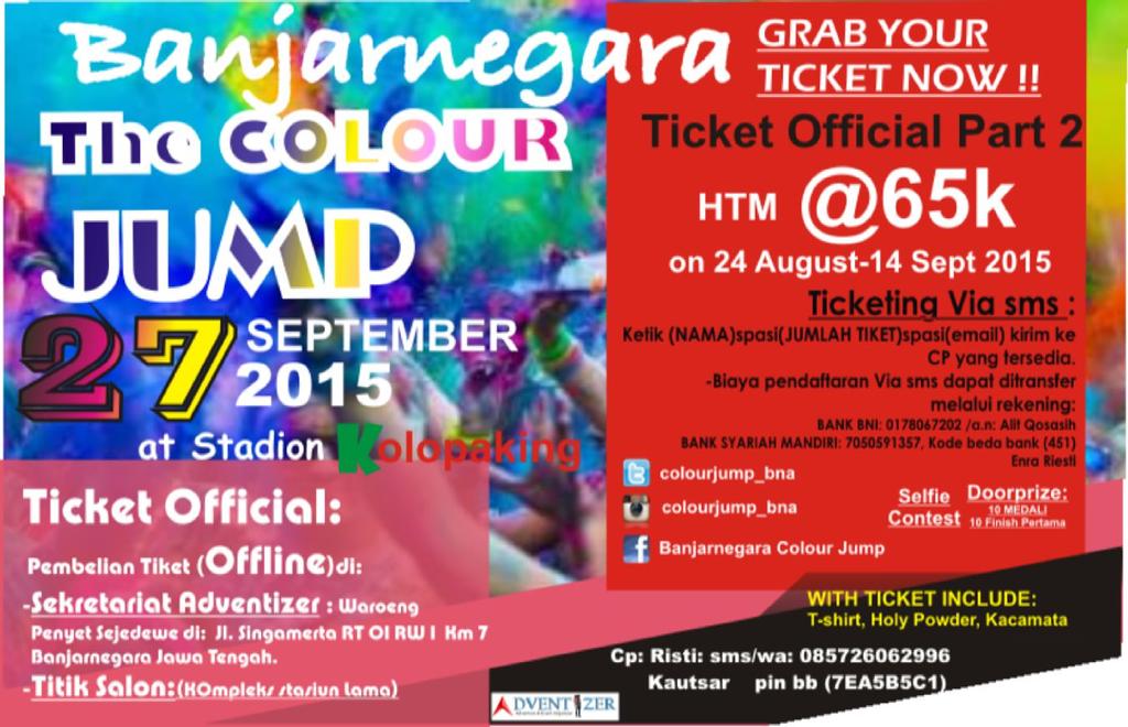 Adventizer's tweet photo. @update_BARA
Banjarnegara Berwarna tanpa Narkoba.dpet: t-shirt, kacamata, powder warna. Ada DJ terkenal ibukota lho! http://t.co/USg4Bgk6VA