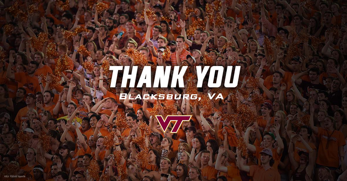 NCAAFootball's tweet image. Thanks for being a great host Lane Stadium!

#OSUvsVT