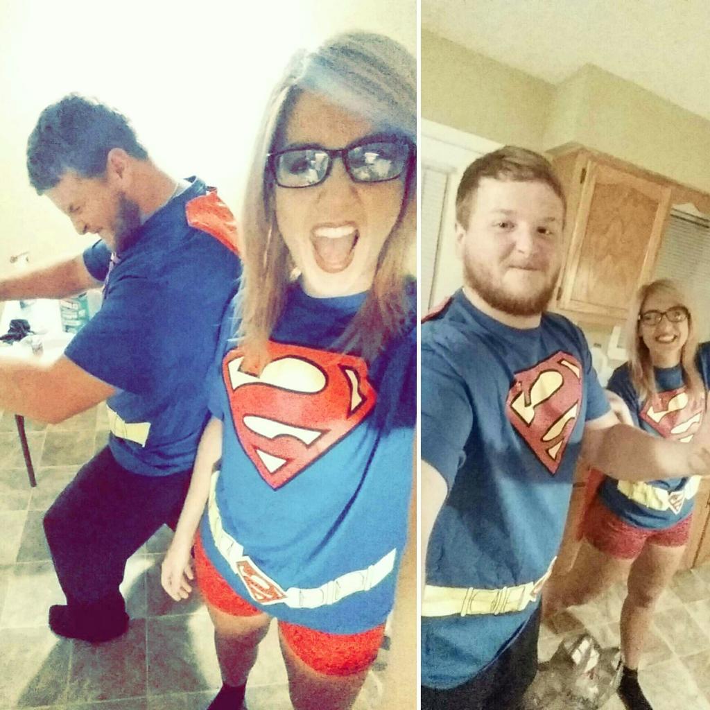 _Kate123abc_'s tweet photo. Because matching & Superman shirts.๐๐ #TheyHaveCapes #Twinning #Superman http://t.co/e4GEwu7EVr