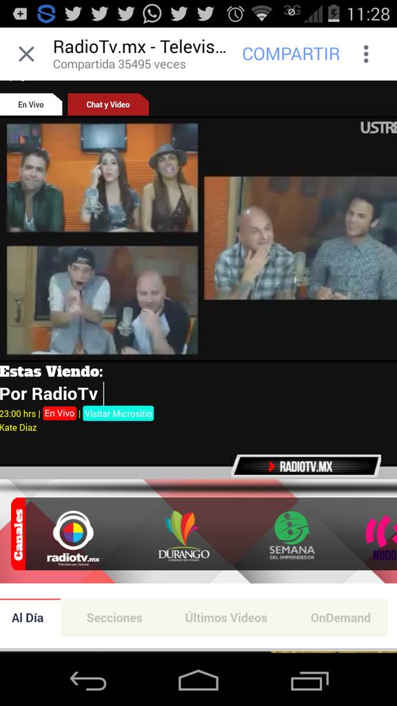 marlenroman's tweet photo. @Gustavo_llata una vez mas en @radiotvmx con @KAteDiazO ese programa lo vi en vivo por YN 😃 soy una excelnt #LLATER 🙌 http://t.co/MaK1AKAFmD