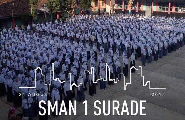 Suasana uacara bendera hari senin