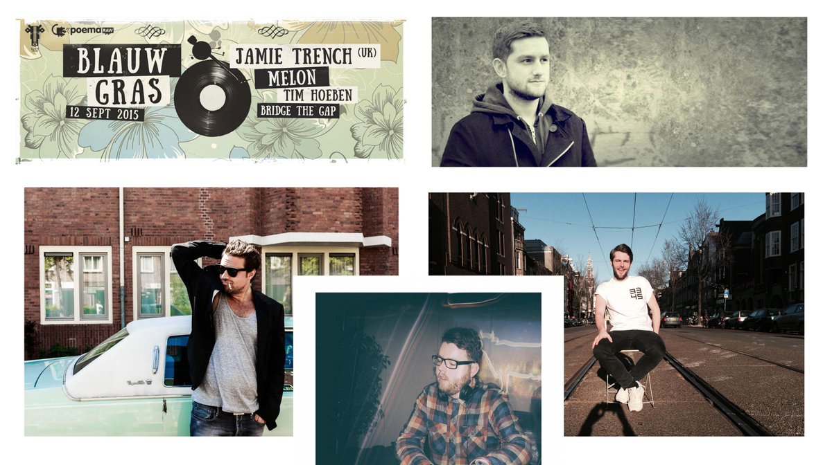 This Saturday with us: Jamie Trench (UK), Melon, Tim Hoeben, Bridge the Gap. Info &amp; Tickets: tinyurl.com/poemablauw