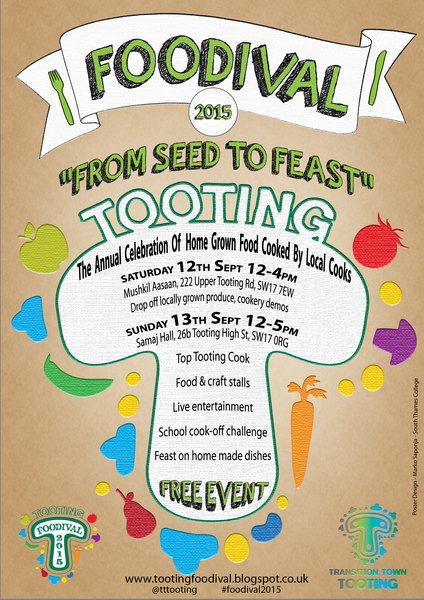 Don't forget this weekend is the <a href="/tttooting/">Transition Tooting</a> food festival - and the event poster was designed by our media student