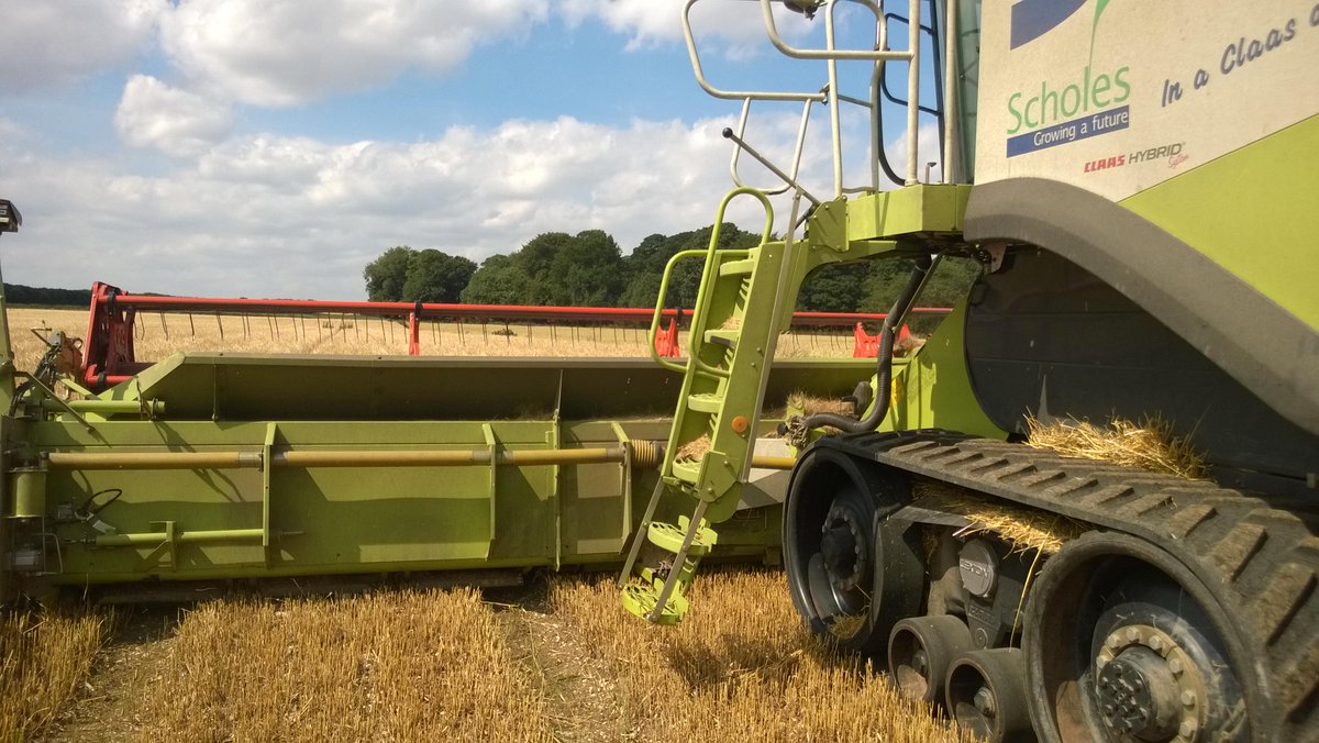 JSScholes1's tweet photo. Yesterday the header reel did 20,160 revolutions! Today..........it may not do as many! #dampstart #harvest15 http://t.co/XE217fKqyH