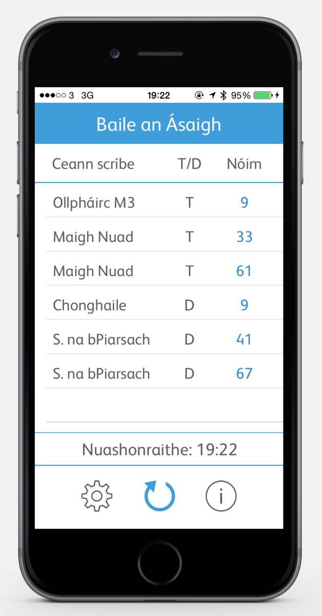 IrishTrainWatch's tweet photo. See @Irishrail train times as #Gaeilge on your #iPhone and #AppleWatch with #irishtrainwatch https://t.co/LbP338EQ8o http://t.co/hUbXIvzoEb