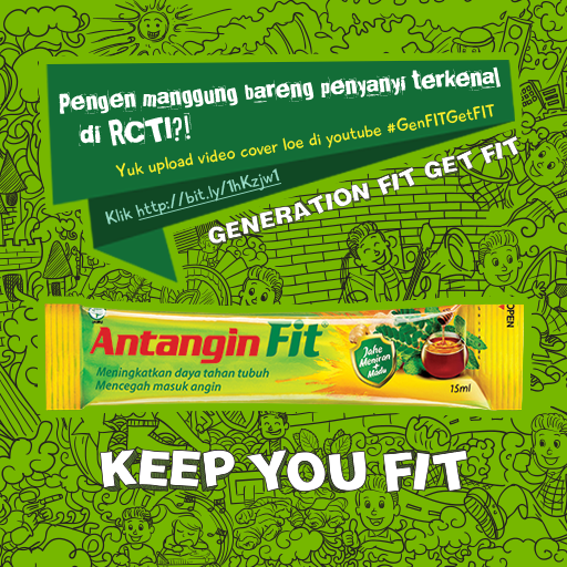 Gen_FIT's tweet image. Video Musik Cover #GenFitGetFit.6 - 22 September 2015.Klik bit.ly/1hKzjw1. Menangkan hadiah jutaan rupiah!!