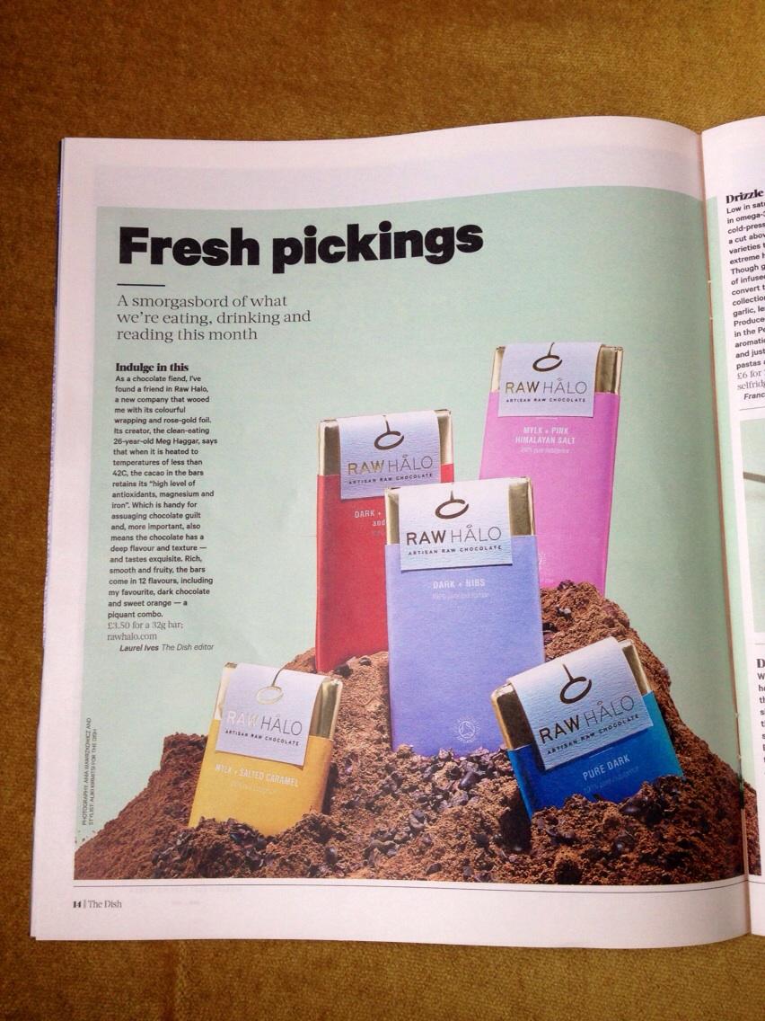 Lovely to see our work for @RawHaloUK in @thesundaytimes The Dish -  #brandingsuccess