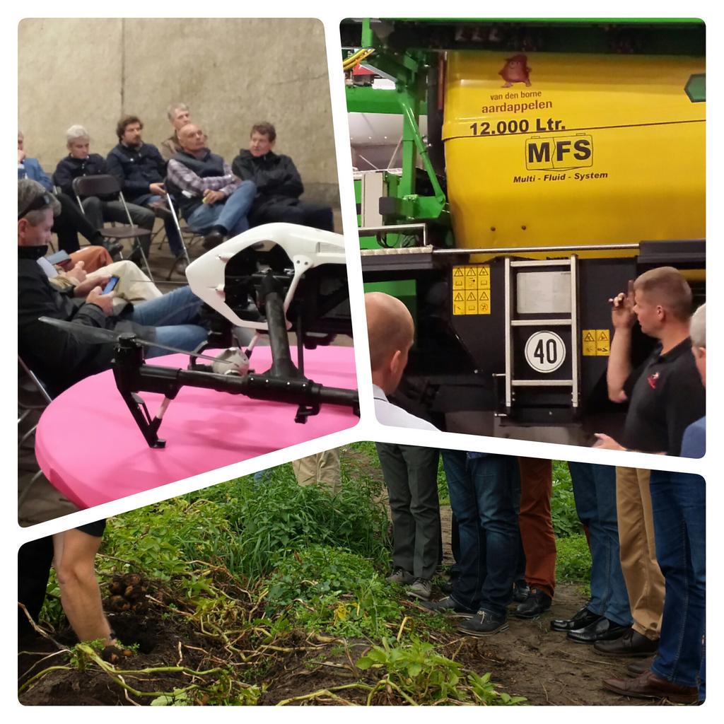 Reginastate's tweet photo. Bezoek aan @vandenborne aardappelen.  #precisionfarming #nogveelteverbeteren http://t.co/DDA9vpL36N