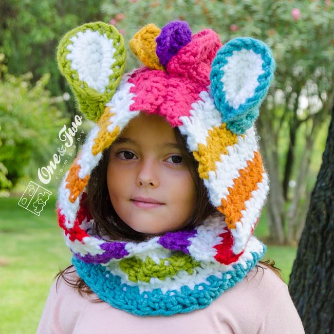 OneandTwoCo's tweet image. New Rainbow Zebra Hood crochet pattern. Subscribe to my Newsletter to get a discount code: eepurl.com/qHtar