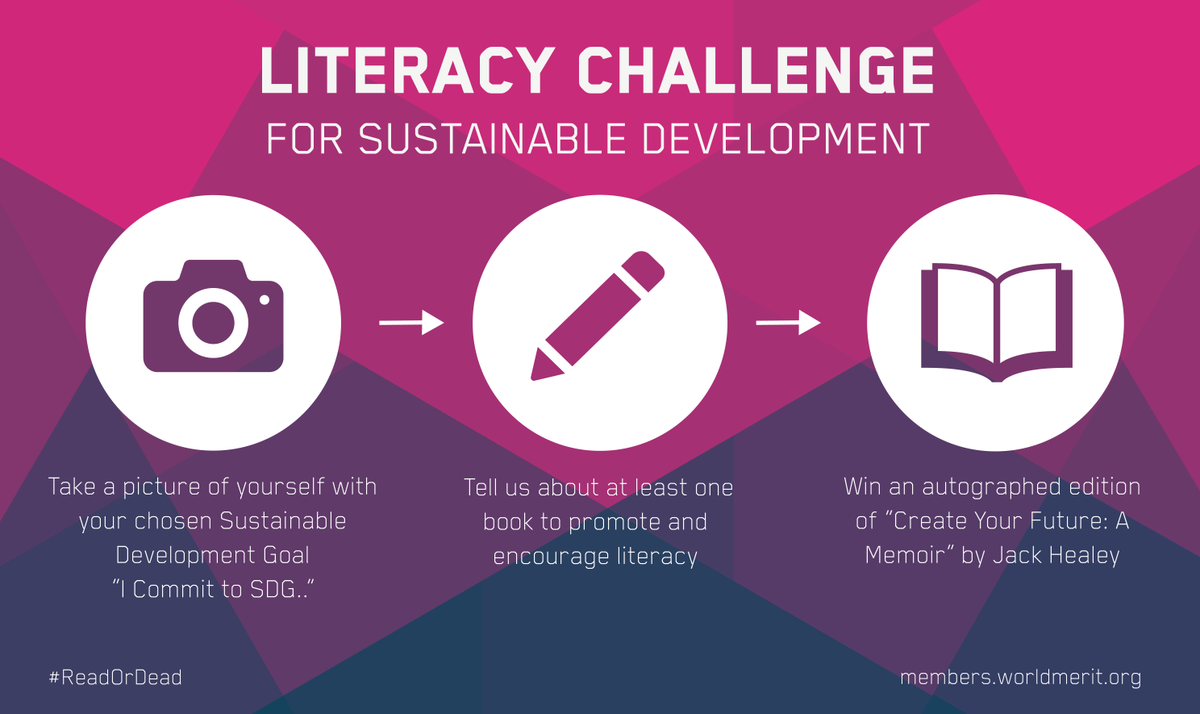 WorldMeritOrg's tweet photo. Its #LiteracyDay. Win a signed copy of Jack Healey "Create Your Future" book. Find out more: http://t.co/CMIljj2Tsf http://t.co/bYGy3wYLiV