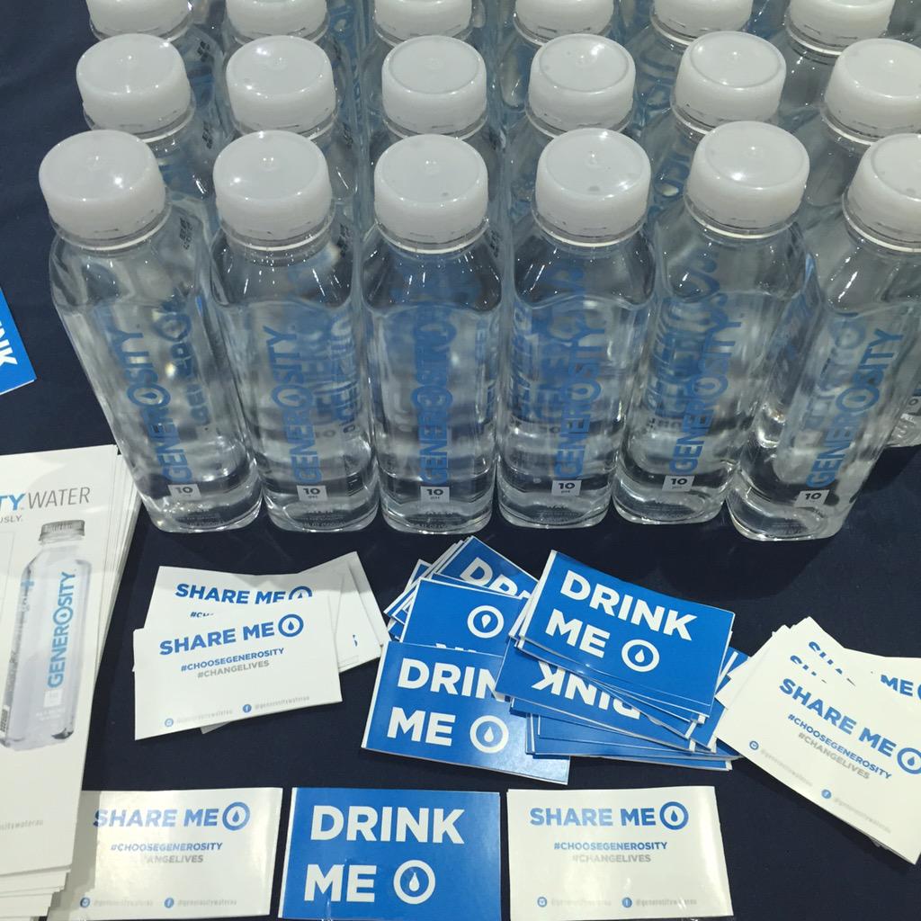 Generosityau's tweet image. DRINK ME #GenerosityWater sampling @TitanFitness_AU