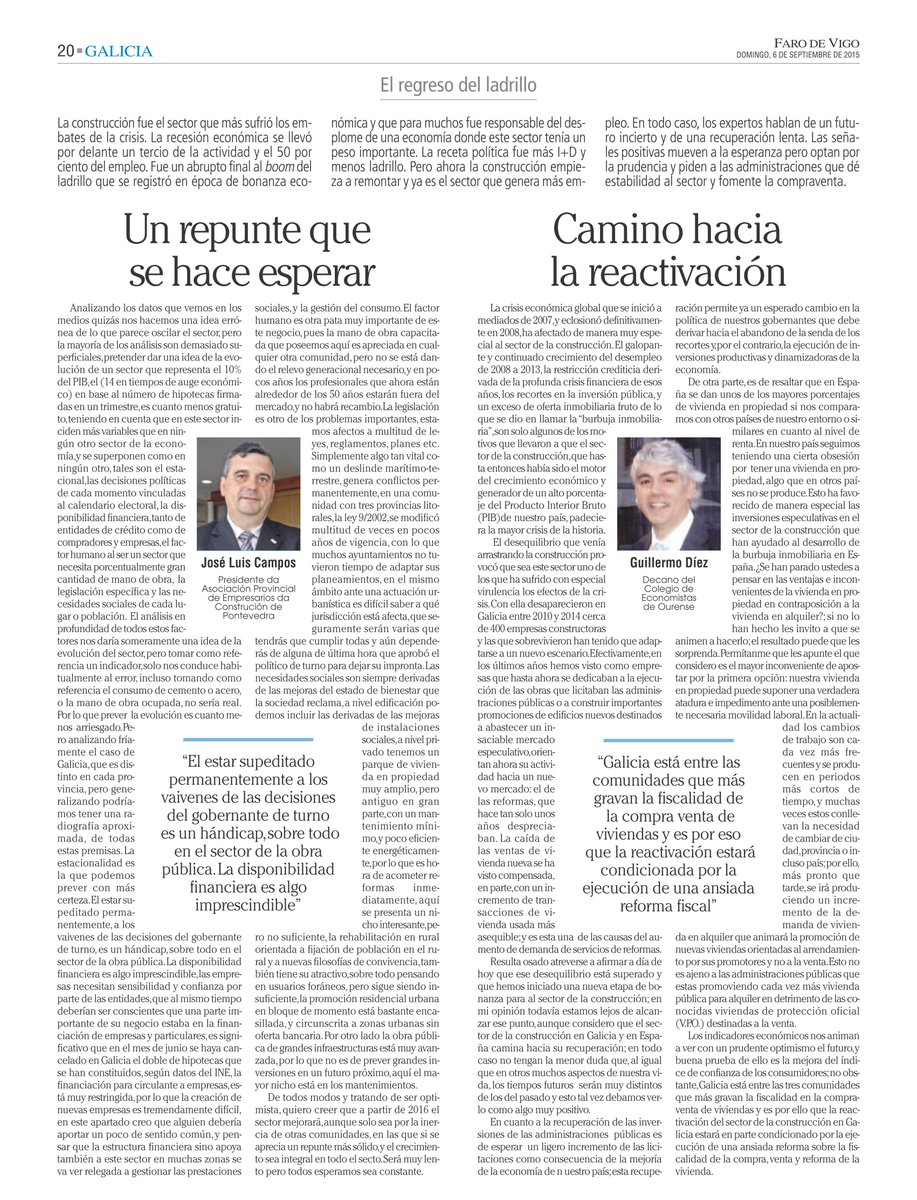 col_eco_ourense's tweet photo. Tribuna de opinión del decano del Colegio de Economistas de Ourense, Guillermo Díez: "Camino hacia la reactivación" http://t.co/eKPu3x7XT2