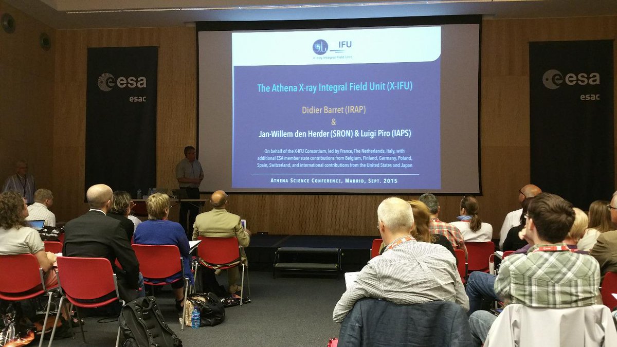 Didier Barret introducing the X-ray Integral Field Unit instrument at #esaathena