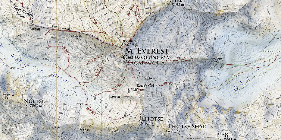 Где находится город эверест. Гора Эверест на карте. Топографическая карта Эвереста. Топографическая карта вершины Эверест. Топографиеская Катра Эвереста.