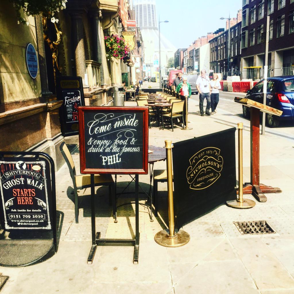 What a lovely day! Pop down to the Phil for a drink! The weathers perfect to sit outside! @PhilharmonicPub