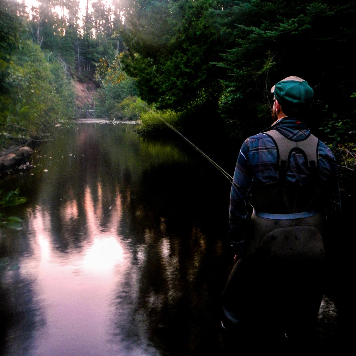 Great #LaborDayWeekend in the #Keweenaw! Enjoyed a #sunset from our favorite #trout stream. #flyfishing #906life