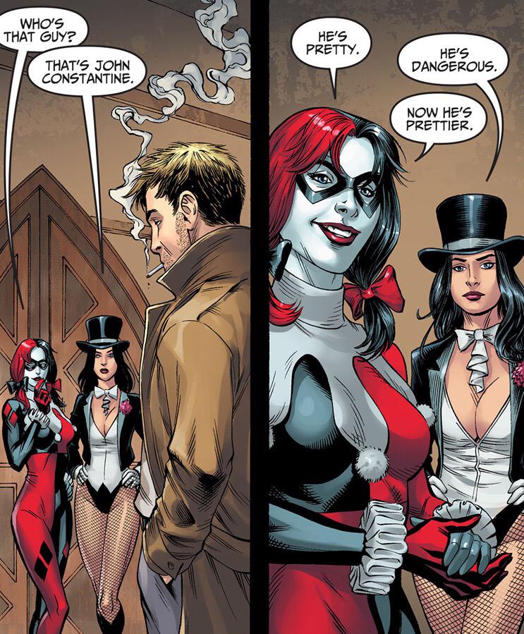 JustDCThings's tweet image. Harley, Zatanna and Constantine 😇