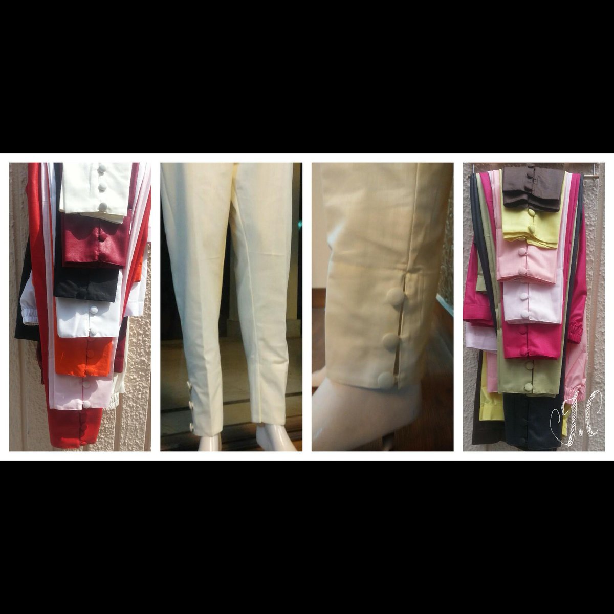 JollyCouture's tweet photo. Transform your tradional look into something chic and elegant by wearing our latest "CIGARETTE PANTS"collection http://t.co/CrxzD1BVM1