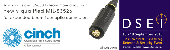 Visit Cinch at DSEI 2015! 15–18 September, ExCeL London, Stand S4-380. ow.ly/RNZUX