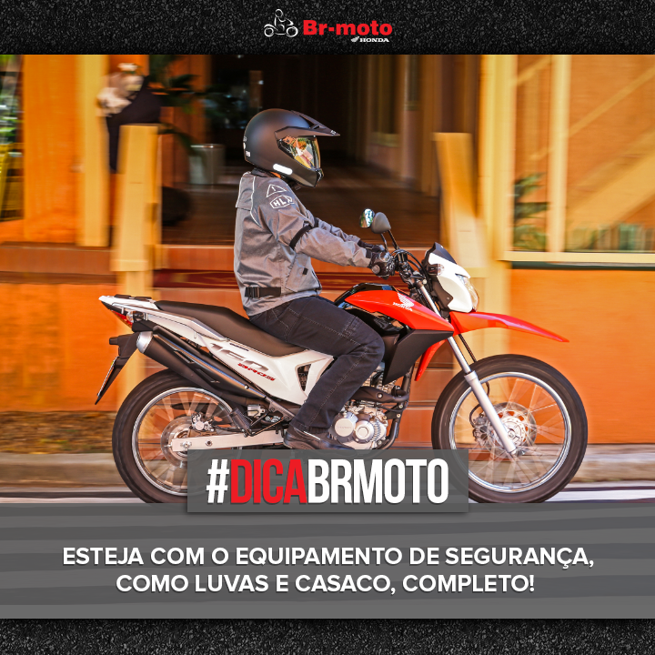 Nunca é demais lembrar da importância de estar bem equipado: casaco, luvas e capacete sempre!