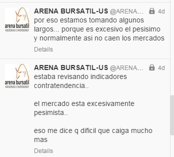 ARENAALFA's tweet photo. Esto le dije a mis clientes el viernes

y nos preparamos con largos para este rebote

#SinRetrovisor http://t.co/97JwBHVNRS