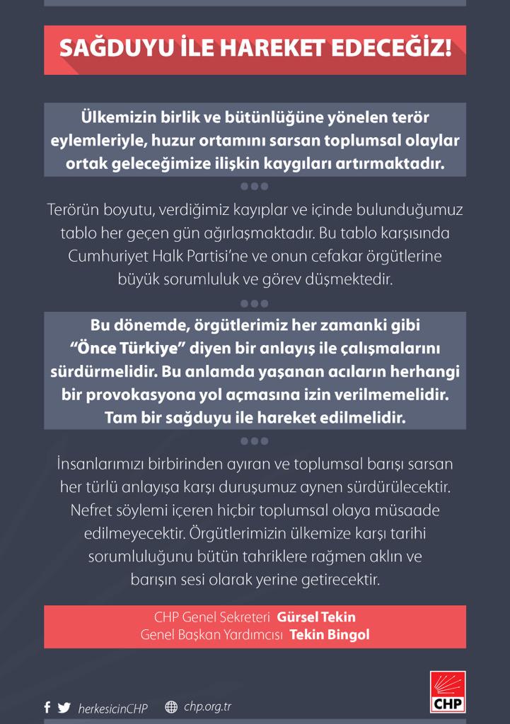 Sağduyu çağrımız...