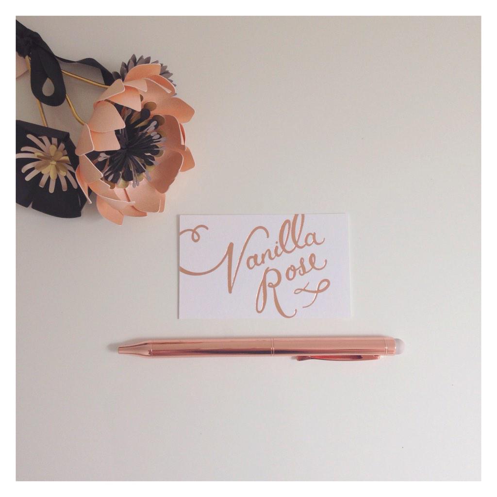 Thank you <a href="/Kerrypltr/">Kerry Poulter</a> for my new rose gold pen... I love that it matches my branding perfectly! #branding #rosegold