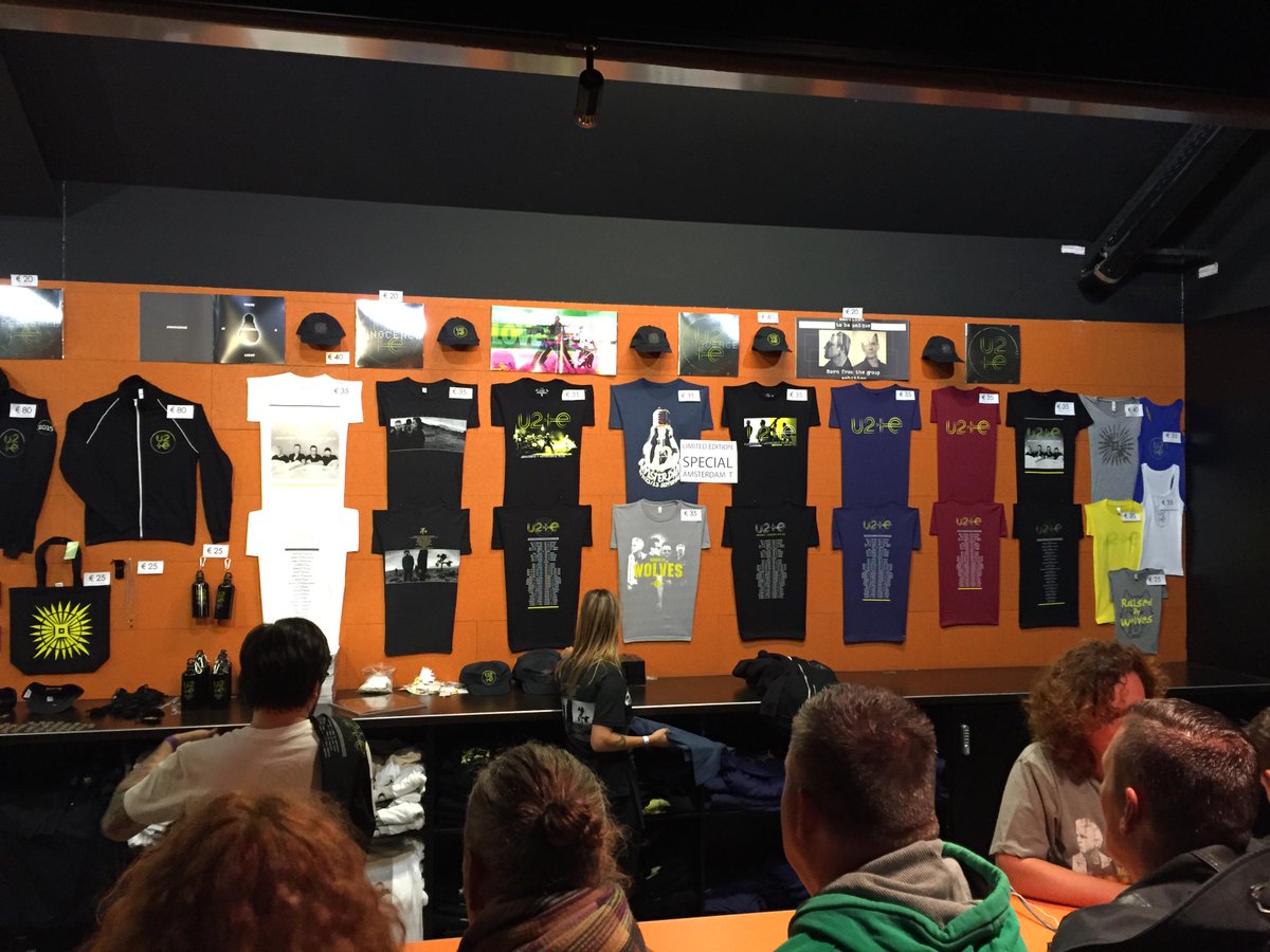 U2 i+e Tour T-shirts, Amsterdam 2015 (photo: @u2gigs/Twitter) U2 i+e Tour T-shirts, Amsterdam 2015 (photo: @u2gigs/Twitter)