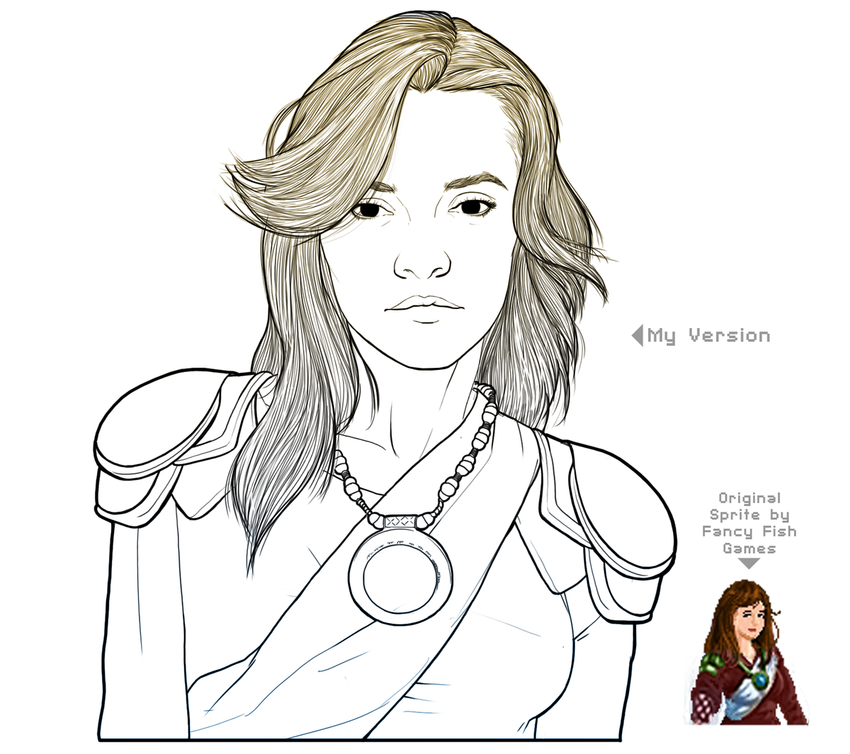 ManovermarsPlay's tweet photo. Linework for another #deityquest #character #illustration for @chasebethea 's #vgm #ost - #indiedev #gameart http://t.co/10RLIOqvie