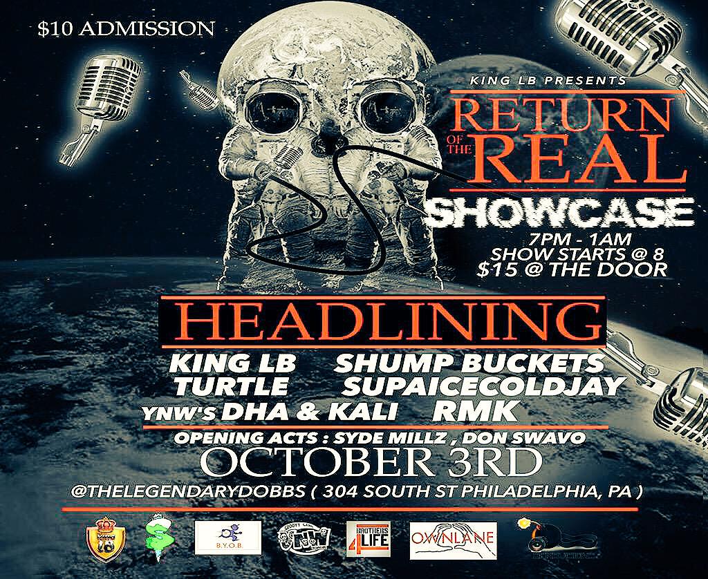 TheRealKingLB58's tweet photo. #ReturnOfTheReal Tix available now❗️ KiNG LB @shumpbucketz @Turtle_HUT @SupaIceColdJay @ynw_dha &amp; kali @RMG_Takeover http://t.co/8ucmZuxxye