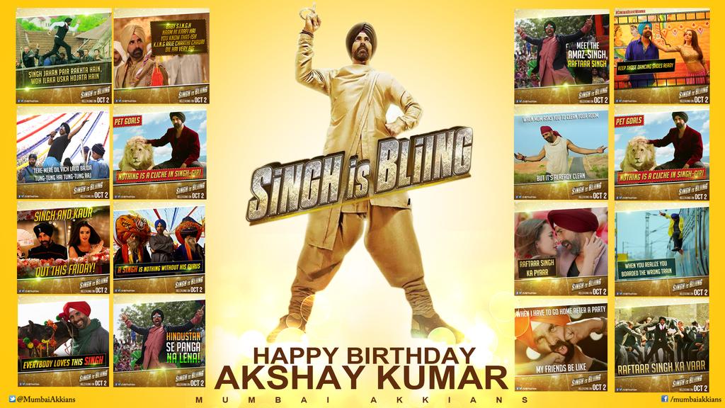  Wishes sir a Bliinging Singing Partying Happy Birthday.     Happy Birthday Akshay Kumar 