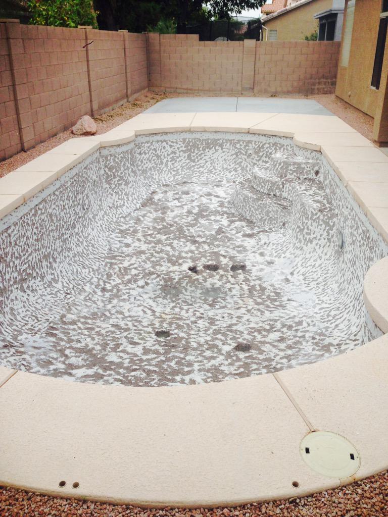 Sun Water Pools New Project in the works. Chip out plaster and ready for new tile install.