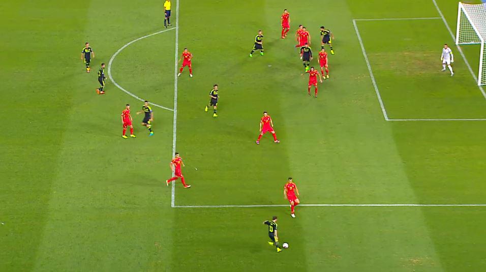 This cross/shot by Mata led to the lone goal