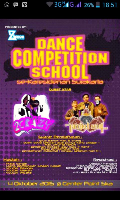 c_2crazy's tweet photo. @solorayanews dibuka pendaftaran "Dance Competition school" http://t.co/UXYejnb4DB